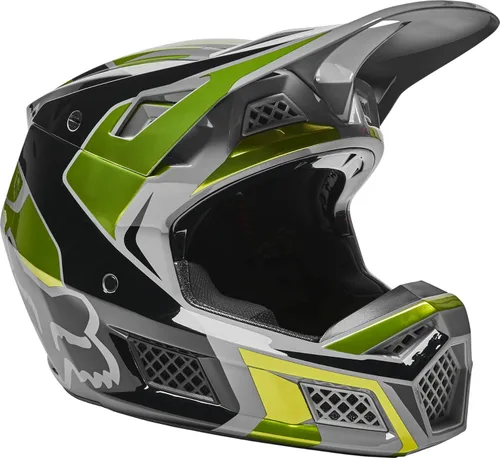 Vista 9 de Fox Racing Casco Unisex V3 RS para Motocross y Bicicleta de Tierra, Negro/Blanco/Naranja, Pequeño
