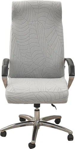 Vista 42 de CRFATOP Funda elástica para silla de oficina de computadora con cremallera duradera, funda giratoria universal para silla de escritorio