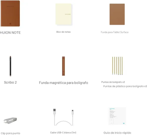 Vista 9 de HUION Note - Tableta de Dibujo Cuaderno Digital 2 en 1 con Lápiz sin Batería, Tableta de Papel Inalámbrica Bluetooth Almohadilla de Escritura