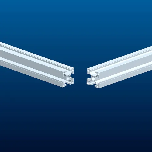 Vista 4 de Perfil de extrusión de aluminio plateado 2020 con cuatro agujeros, riel lineal 2020, máquina de marco de perfil de aluminio, impresora 3D, banco