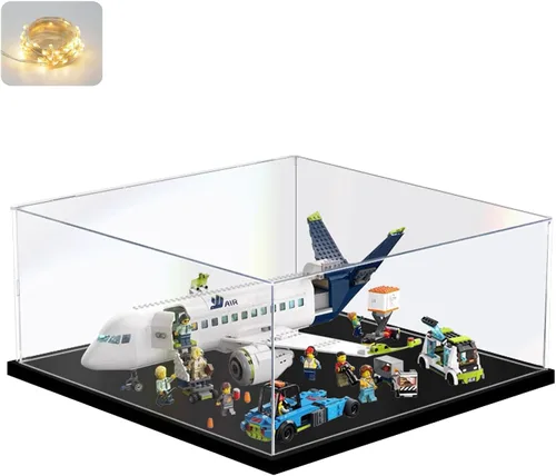 Vista 24 de Vitrina de acrílico transparente engrosada para Lego 75375 Millennium Falcon para 21319 Central Perk 75380 42204 Coleccionables, caja transparente