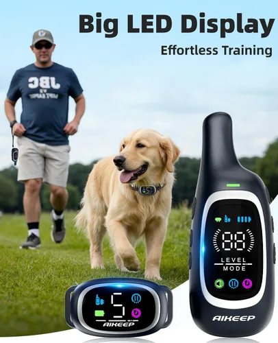 Vista 8 de Collar de Choque para Perros 2 en 1 y Collar Anti-Ladridos para Perros – Collar de Entrenamiento para Perros de 3300 Pies con Control Remoto, Collar