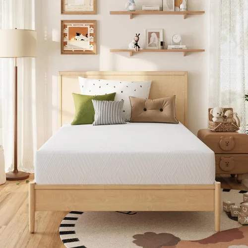 Vista 9 de MLILY - Colchón Queen en una caja, colchón de 10 pulgadas para cama plataforma tamaño doble, diván, de espuma viscoelástica de té verde de firmeza