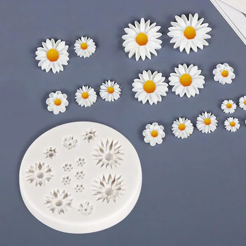 Vista 8 de Moldes de arcilla polimérica de flores, moldes miniatura de silicona para manualidades, fabricación y decoración de joyas