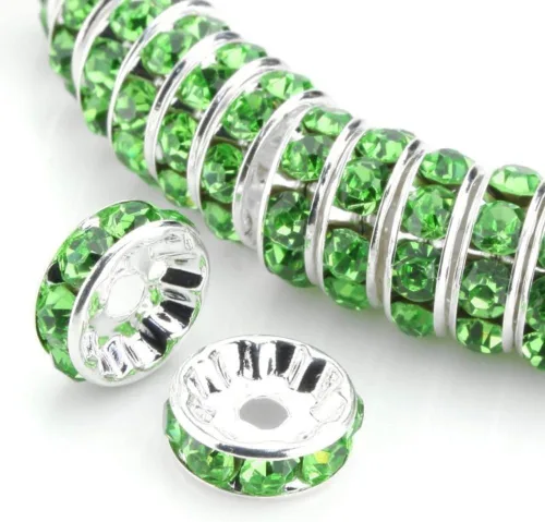 Vista 12 de 100 cuentas sueltas de diamantes de imitación pequeños de grado A de Adabele de 0.157 in (0.16 pulgadas) (cristal transparente), espaciador chapado