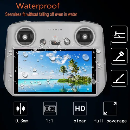 Vista 3 de Protector de pantalla RC II compatible con DJI Mini 3 Pro Mini 4 PRO Air 3 Air 2S Mavic 3 Pro RC 2, control remoto, 0.008 in, 9H, vidrio templado