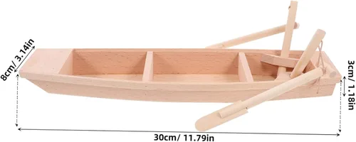 Vista 2 de EXCEART Decoración de mano para papá, papá, papá, modelo de barco de madera, velero de madera, modelo pequeño, barco de pesca, decoración de 1