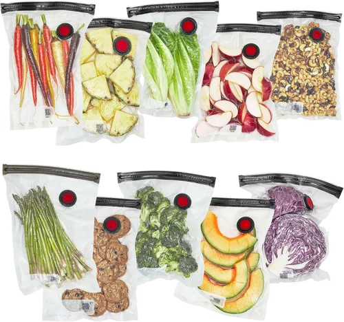 Vista 18 de ZWILLING Fresh & Save - Bolsas selladoras al vacío de 10 piezas, bolsas de Sous Vide, preparación de comidas, tamaño pequeño