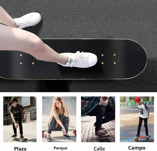 Vista 7 de PHOEROS Complete Skateboards- Standard Skateboards for Beginners Kids Boys noche skaype