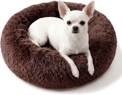 Vista 53 de Cama relajante de 30 pulgadas para perros medianos, color gris oscuro, cama lavable y antiansiedad