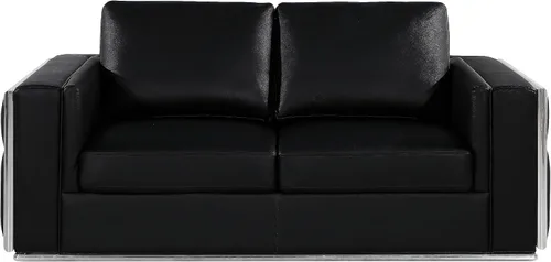 Blackjack Furniture Catania - Moderno juego de sofá de cuero italiano de grano superior para sala de estar con marco de madera dura seca al horno y