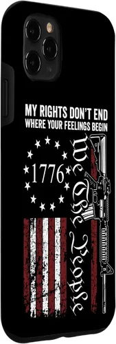 Vista 3 de Funda con bandera para iPhone 11 Pro Max My Rights Don't End Where Your Feelings Begin USA