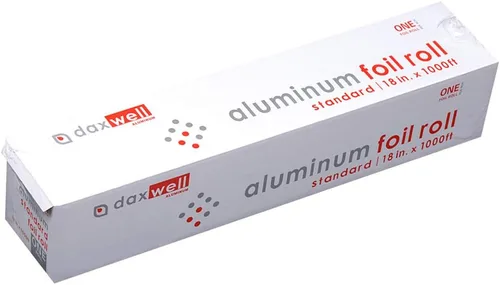 Vista 2 de Daxwell Rollo de papel de aluminio, estándar, 18 "x 1000 pies, J10003335, plateado