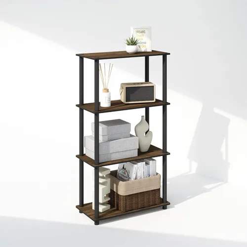 Vista 34 de Furinno Turn-N-Tube - Estantería de libros, estantería de 5 niveles, librero con estante de exhibición compacto multiuso, 11.6 x 23.6 x 57.4