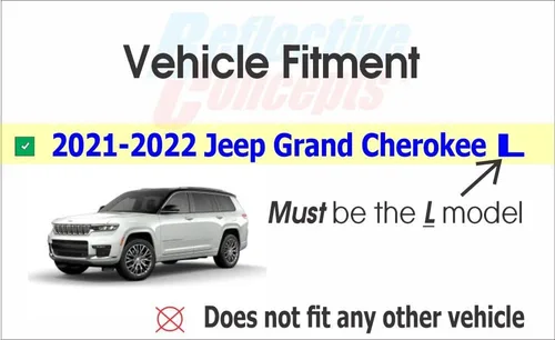 Vista 3 de 2022-2025 Jeep Grand Cherokee, Grand Cherokee L - Adhesivos de calcomanía para emblemas 4x4 - (Color: Rosa Caliente)
