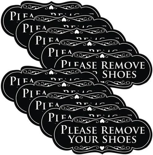 Vista 55 de Por favor, quítese los zapatos - Letrero de diseño