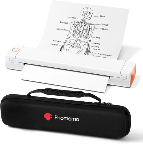 Vista 15 de Phomemo Impresoras portátiles inalámbricas para viajes, M08F impresora térmica Bluetooth compatible con papel tamaño carta de EE.UU. de 8.5"x11