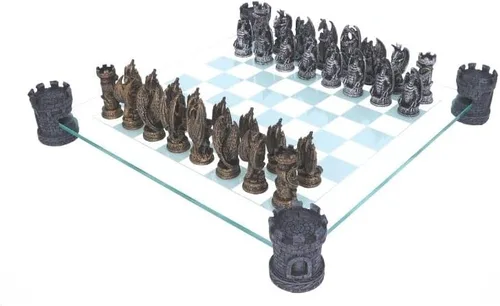 Vista 5 de Nemesis Now Juego de Ajedrez Kingdom of The Dragon 16.9 in Bronce