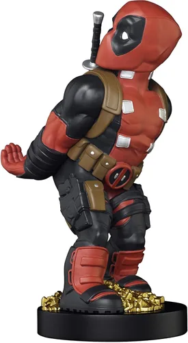 Vista 5 de Exquisite Gaming Cable Guy Soporte para teléfonocontrolador y cable Guys - Marvel Deadpool vista trasera carga teléfono y controlador