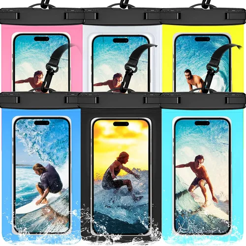 Vista 9 de Funda impermeable compatible con iPhone 14 Pro Max/13/12/11/XR/X/SE/8/7, Galaxy S22/S21 Google hasta 7.5 pulgadas IPX8 Dry Bag Vacation Essentials