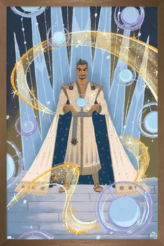 Vista 69 de Trends International Disney Wish - Póster de collage 4 (King Magnifico), póster de pared, 14.72 x 22.37 pulgadas, versión enmarcada de madera