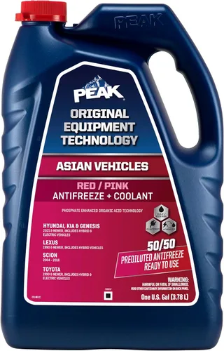 Vista 8 de PEAK OET - Concentrado anticongelante/refrigerante de vida extendida rojo/rosa para vehículos asiáticos, 1 galón.