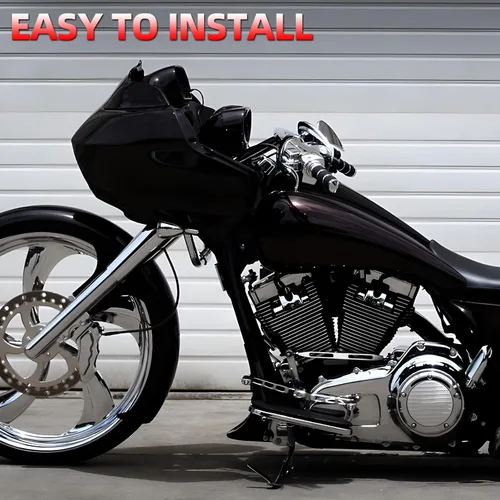 Vista 7 de Amazicha Cambio de cambios cromado compatible con Harley Softail Dyna Street Glide Touring Road King 1980-2023