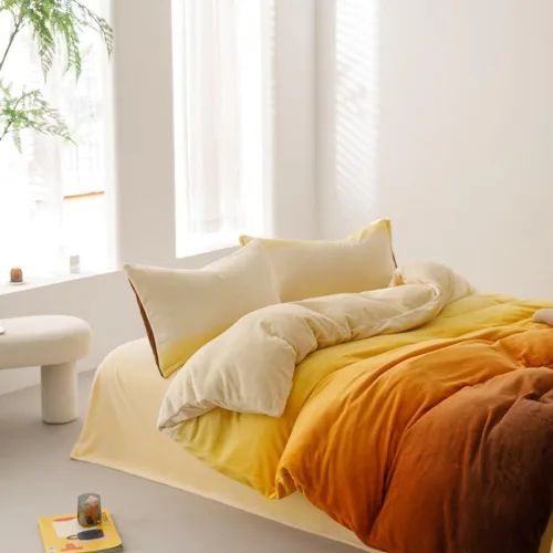 Vista 124 de CLOTHKNOW Juego de edredón de 3 piezas a cuadros color beige óxido, tamaño Full, juego de ropa de cama de cuadros edredón terracota con 2 fundas