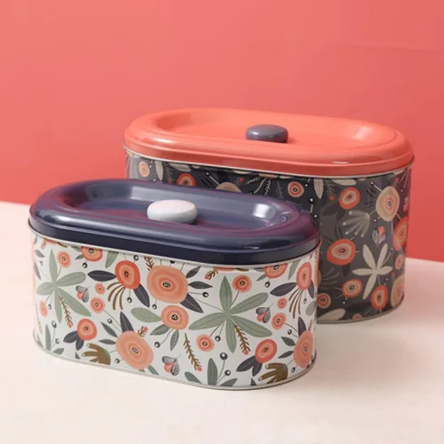 Vista 7 de Lata para Galletas y Snacks Envase de Almacenamiento de Galletas y Galletitas Recipiente para Galletas de Hogar y Cocina Regalos de Comida Envases
