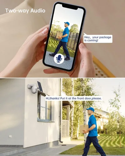 Vista 4 de SAFEVANT Cámara de seguridad celular 4G LTE más panel solar y tarjeta SIM (Verizon AT&T T-Mobile), visión panorámica 360 de visión nocturna a