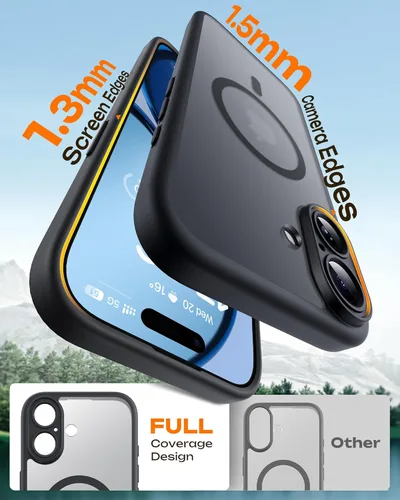 Vista 867 de TOCOL Funda para iPhone 11, compatible con Magsafe, protección completa de cámara, imanes integrados, protección contra caídas, funda translúcida