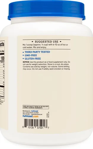 Vista 4 de Nutricost Polvo de Proteína de Ternera Aislado Chocolate (2 Libras) - 20 Gramos de Proteína por Porción, Sin GMO + Sin Gluten