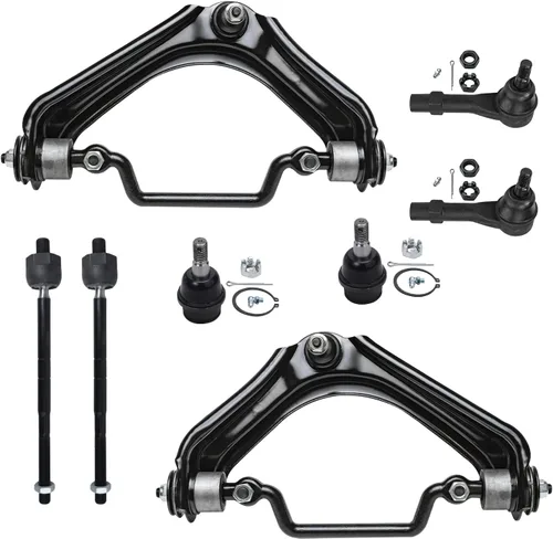 Vista 283 de Detroit Axle - Kit de ocho piezas - brazos de control de suspensión inferior delantero y trasero con juntas de bolas, extremos de barras