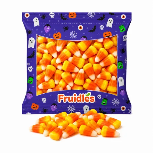 Vista 10 de 2 libras de golosinas de maíz de caramelo originales de Fruidles para Halloween, aperitivos divertidos y festivos