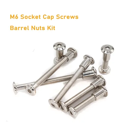 Vista 5 de binifiMux Juego de 100 piezas M6x15mm/ 0.984 in/ 1.378 in/ 1.772 in/ 2.165 in/ 2.559 in/ 2.953 in / 2.953 in Remache Avellanado Hex Socket Cap