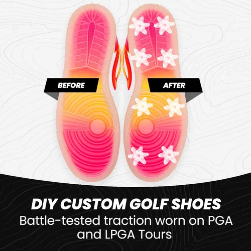 Kit de tacos de golf Golfkicks para bricolaje: Transforma zapatillas en zapatos de golf, un regalo divertido, compatible con zapatos de suela de