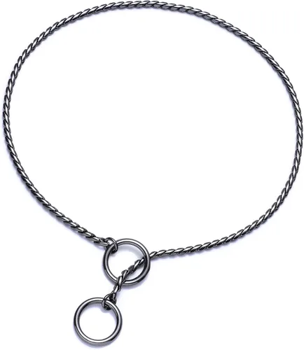 Vista 8 de Mile High Life Collar de cadena de entrenamiento para perros Anillo P deslizante de acero inoxidable Collar de estrangulador Resistente a