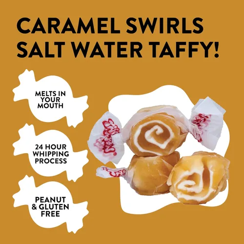 Vista 2 de Taffy Town Caramelo de agua salada, remolinos de caramelo, 2.5 libras