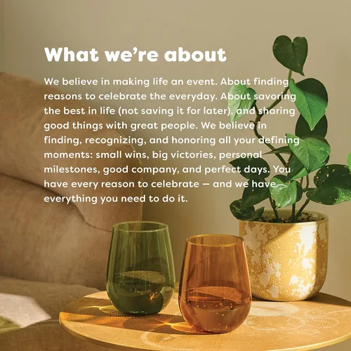 Vista 6 de TOSSWARE RESERVE 16 oz Copas de vino sin tallo - Serie de Colores JUEGO DE 4, copas de plástico irrompibles, reutilizables, de calidad premium