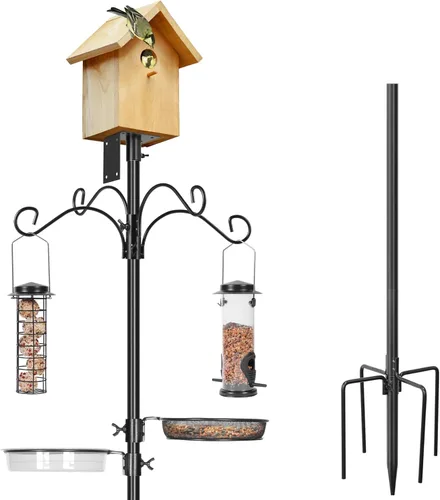 Vista 10 de ERYTLLY Bird House - Kit de montaje en poste de 80 pulgadas - Barra de soporte ajustable para comedero de colibríes, conjunto de soporte universal