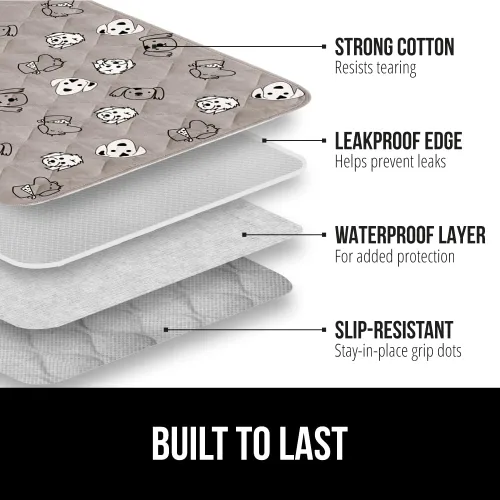 Vista 2 de GORILLA GRIP - Almohadillas lavables para cachorros, 18x12, alfombrilla antideslizante para jaula de perros, almohadilla impermeable de tela