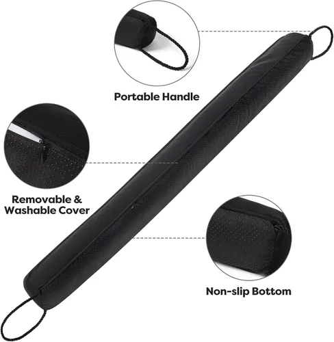 Vista 8 de Comfyanno Tope con peso de 36 pulgadas para debajo de la puerta, se adapta a la parte delantera, dormitorio, puerta interior, fácil de instalar