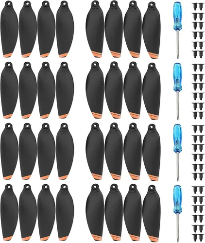 Vista 3 de (16 PIEZAS) Hélices Mavic Mini 2 Compatibles con DJI Mini 2 Dron Reemplazo de Hélices de Bajo Ruido y Liberación Rápida Accesorios (Naranja)