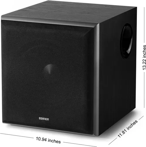 Vista 2 de Edifier Subwoofer alimentado T5 - Woofer activo RMS de 70 W con controlador de 8 pulgadas y filtro de paso bajo