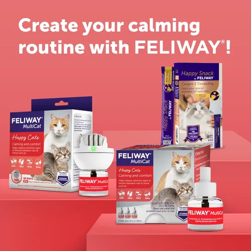 Vista 9 de FELIWAY® MultiCat 6 x Recambios calmantes para gatos de 30 días para difusor de feromonas, paquete de valor de 6 x 48ml (1.6 fl oz) - Ayuda a