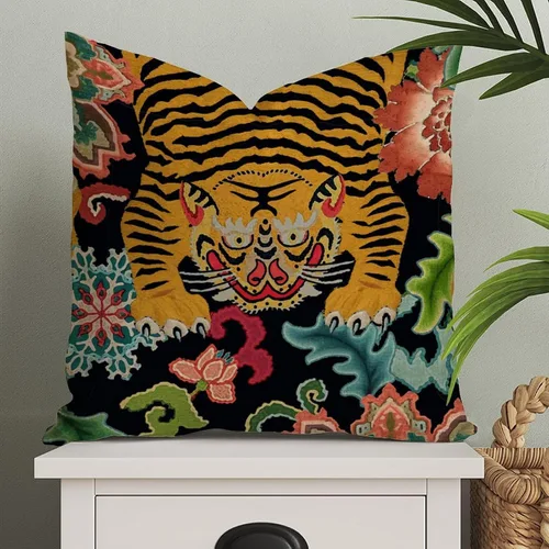 Vista 14 de Fundas de almohada estilo chinoiserie, estilo chino, estilo francés, estilo asiático, 12 x 20 pulgadas, funda de almohada decorativa para decoración