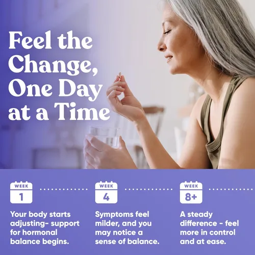 Vista 5 de STAYING COOL Alivio de sofocos y menopausia, combate sudores nocturnos, cambios de humor, aumento de peso, sueño y sequedad. Vitex y Black Cohosh