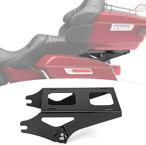 Vista 9 de WeiSen Detachable Two-UP Tour Trunk Mount Rack Compatible with Harley Touring Road King Electra Road Street Glide 2009-2013 Chrome