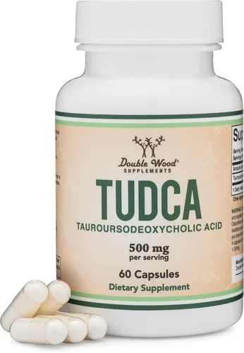 TUDCA Suplemento de apoyo para el hígado con sales biliares, porciones de 500 mg, suplemento de limpieza de hígado y vesícula biliar (60 cápsulas,