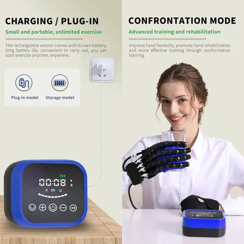 Vista 4 de Both Hand Rehabilitation Robot Gloves, Finger and Hand Function Rehabilitation Trainer, Stroke Recovery Equipment for Dementia Arthritis Hemiplegia